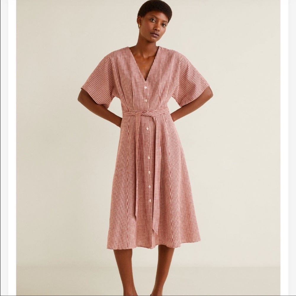 Mango button-down midi dress